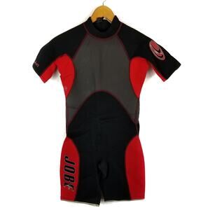 Jobe Youth Shorty Wetsuit Size 14 Black Red